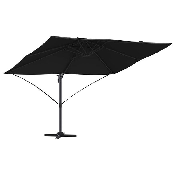 vidaXL Parasol Noir 351 x 250 x 260 cm Polyester et Aluminium