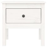 vidaXL Tables d'appoint 2 Pièces Blanc 50x50x49 cm Bois massif de pin