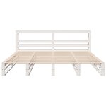 vidaXL Cadre de lit sans matelas blanc 200x200 cm bois massif de pin