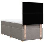 vidaXL Sommier à lattes de lit avec matelas Taupe 80x200 cm Tissu