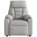 vidaXL Fauteuil de massage inclinable gris nuage tissu