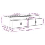 vidaXL Cadre de lit avec rangement Gris béton 100 x 200 cm