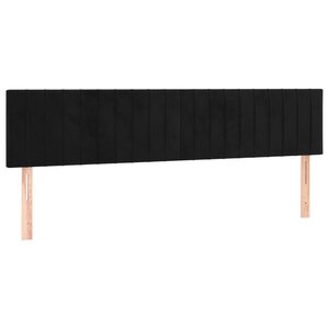 vidaXL Têtes de lit 2 Pièces Noir 100x5x78/88 cm Velours