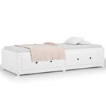 vidaXL Lit de jour sans matelas blanc 90x200 cm bois de pin massif
