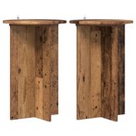vidaXL Support de Plante 2 pièces Bois ancien Ø40 x 60 cm