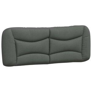 vidaXL Coussin de tête de lit Hvar gris foncé 120 cm tissu