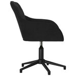 vidaXL Chaise pivotante de bureau Noir Velours