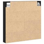 vidaXL Cabinet d'Affichage avec étagère Chêne noir 60 x 8.5 x 58 cm