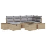 vidaXL Ensemble de Canapés avec coussin 6 Pièces polyrotin