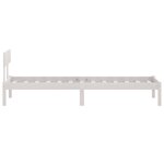vidaXL Cadre de lit sans matelas blanc bois massif