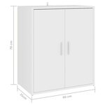 vidaXL Armoire à chaussures Blanc 60x35x70 cm Bois d’ingénierie
