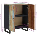 vidaXL Buffet 60x33x75 cm Bois massif de récupération