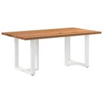 vidaXL Table à manger marron clair bois de chêne massif rectangulaire
