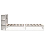 vidaXL Lit bibliothèque sans matelas blanc 100x200 cm bois massif