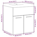 vidaXL Ensemble de meubles de salle de bain 2 Pièces chêne sonoma