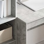 vidaXL Bureau avec tiroir 2 Pièces Gris béton