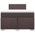 vidaXL Sommier à lattes de lit avec matelas Marron foncé 120x200 cm