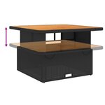 vidaXL Salon de jardin 5 Pièces avec coussins Noir Résine tressée