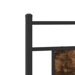 vidaXL Tête de lit chêne fumé 107 cm bois d'ingénierie et acier