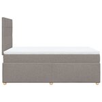 vidaXL Sommier à lattes de lit avec matelas taupe 120x190 cm tissu