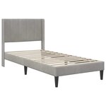 vidaXL Cadre de lit avec tête de lit Gris clair 90 x 200 cm Velours