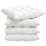 vidaXL Coussins de siège 2 Pièces Blanc 40 x 40 x 6 cm tissu