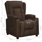 vidaXL Fauteuil inclinable Marron Similicuir