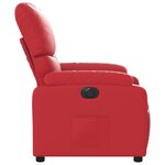 vidaXL Fauteuil inclinable électrique Rouge Similicuir