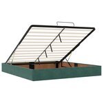VidaXL Cadre de lit ottoman avec matelas vert foncé 180x200cm velours