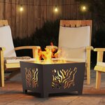 vidaXL Braise Noir 60 x 60 x 40 cm Acier