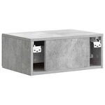 vidaXL Cabinet de chevet mural 2 pc Gris béton 49 x 34 5 x 20 cm
