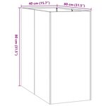 vidaXL Jardinière anthracite 40x80x80 cm acier