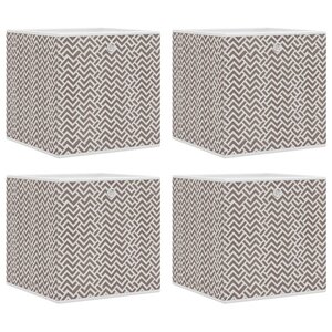 vidaXL Boîtes de rangement pliables 4 Pièces 32x32x32 cm tissu intissé