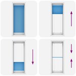 vidaXL Store plissé bleu 75x200 cm largeur du tissu 74 4 cm polyester