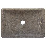 vidaXL Lavabo 45x30x12 cm marbre gris brillant