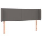 vidaXL Tête de lit avec oreilles Gris 147x16x78/88 cm Similicuir