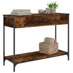 vidaXL Table console chêne fumé 100x34 5x75 cm bois d'ingénierie