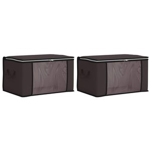 vidaXL Boîte de rangement avec fenêtre latérale transparente 2 pc