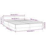 vidaXL Cadre de lit avec tête de lit Gris foncé 140x190 cm Velours