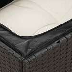 vidaXL Salon de jardin 11 Pièces avec coussins noir résine tressée