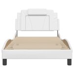 vidaXL Cadre de lit Viana avec LED sans matelas blanc 100x200 cm