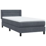 vidaXL Sommier à lattes de lit et matelas gris foncé 80x210 cm velours