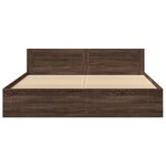 vidaXL Cadre de lit avec tête de lit chêne marron 200x200 cm