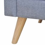 vidaXL Canapé à 2 places tissu gris clair