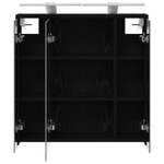vidaXL Armoire Miroir de Salle de Bain Chêne noir 63 5 x 16 x 62 5 cm
