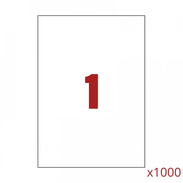 1000 étiquettes multi usages / 1000 pages de 1 étiquette Format A4