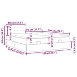 VidaXL Cadre de lit ottoman avec matelas crème 160x200 cm tissu