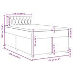 vidaXL Sommier à lattes de lit avec matelas Marron foncé 120x200 cm