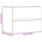vidaXL Armoire de salle de bain gris béton bois d'ingénierie