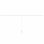 vidaXL Jeu de poteaux d'auvent blanc 600x245 cm fer